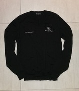 Mercedes Benz CZARNY NOWY SWETER S VIRGIN WOOL 