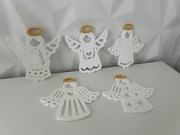 Aniołki świąteczne 3D – zestaw 5 sztuk