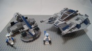 Lego Star Wars 501 clone custom Swampspeeder + Snowspeeder figurki