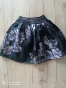 TU spódniczka srebrna nitką kwiaty 116 5-6