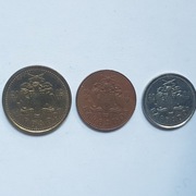 Monety, Barbados 5 centów 2012, 1 cent 1981, 10 centów 2001