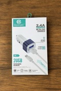 Ładowarka samochodowa Gpengkj C30ZC – 2x USB + kabel Type-C