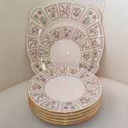 **ŚWIĘTA**patera 6 talerzy SERWIS porcelana Minton 1962+
