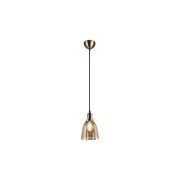 Lampa wisząca szklana retro Vita 14 bursztynowa