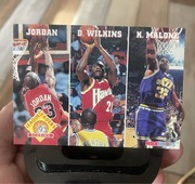 Unikat karta NBA League Leaders 1993 SKYBOX, M.Jordan, D.Wilkins, K. Malone