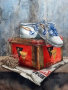 Obraz martwa natura akwarela realizm obraz vintage 