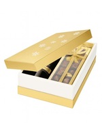 Ekskluzywne pudełko prezentowe – złote ze świątecznym wzorem