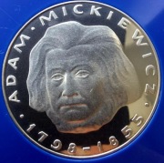 100 zł srebrna moneta MICKIEWICZ. 0,33 uncji (oz) Ag 999. Czytaj opis.