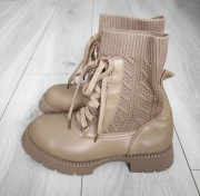 Botki trapery skarpetkowe camel r 40