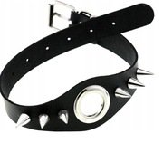 Obroża gotycka z otworem punk rock metal gothic choker 