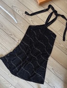 ZARA sukienka z wiązaniem M błyszcząca