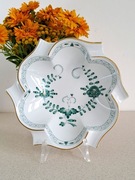 Popielnica miska Meissen Miśnia II gat. indyjskie korale zielone kwiaty