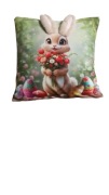 Poszewka na poduszkę 3D Wielkanoc króliczek 40x40
