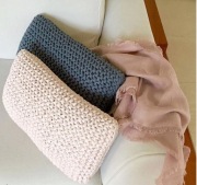 Poduszka ozdobna pudrowy róż 30x50cm handmade