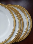 Aynsley angielskie talerze śniadaniowe przedwojenne 5 sztuk