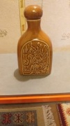 Karafka ceramiczna vintage, butla z korkiem, PRL Bochnia