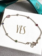 Bransoletka Yes złoto 333 kolorowe kamienie półszlachetne Mystery 