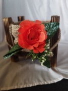 Osłonka Boho skrzynka drewno sznurek handmade 