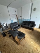 Komplet wypoczynkowy skórzany sofa 3, sofa 2, fotel