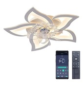 Lampa Sufitowa z Wentylatorem Żyrandol Kwiat Lotosu AiPaiTe
