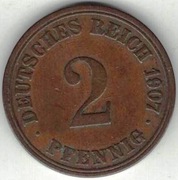 54 Niemcy Cesarstwo 2 pfennig 1907 A