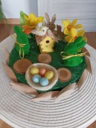 Świąteczny stroik z zajączkami