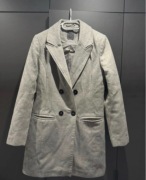 Szary klasyczny płaszcz primark 38 M prosty