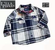 Ulla Popken ładna kraciasta koszulowa z wełną r.50/52