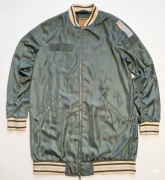 Kurtka Bomberka Ture Religion Long Satynowa Zielona M Unikat Y2K