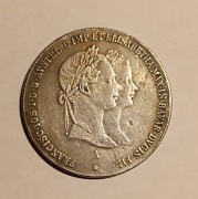Moneta (talar) Gulden ślubny 1854r Austro-Węgry.