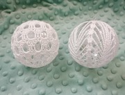 Bombka szydełkowa 8cm handmade 2szt