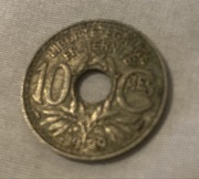 10 centonów Francja 1939 rok 