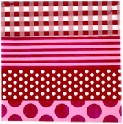 SERWETKI PAPIEROWE - CZERWONA KRATKA I GROSZKI- 33X33 CM - 20 SZTUK - AHA