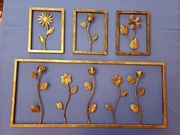 Metaloplastyka komplet ramek metalowych z kwiatami 
