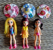Basen dla lalek polly pocket + lalki 3 szt.