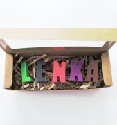 Personalizowane Kredki Świecowe z Wosku Pszczelego LENKA LENA Eko Prezent 