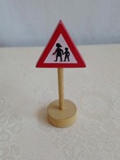 Miniaturka - znak drogowy Uwaga dzieci - Dollhouse