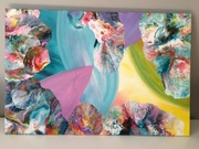 Obraz abstrakcja akryl acrylic painting pouring 