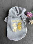 Lion King rozmiar L szara bluza z kapturem dla małego średniego psa