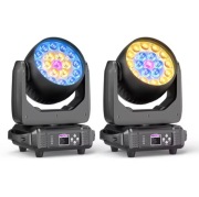 U'King 19x15W Beam Moving Head Light 4IN1 RGBW LED Wash Zoom