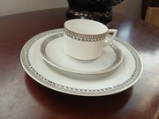 Ćmielów przedwojenny zdobienie 16 trio zestaw śniadaniowy