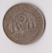 5  Rupia  1992  MAURITIUS