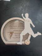 Drewniane pudełko na cukierki piłkarz piłka urodzi