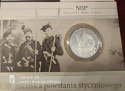 Srebrna moneta 10zł 150. Rocznica powstania styczniowego NBP 2013 r. 