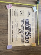 Plakat  doroczny koncert szkolny Chóru, Orkiestry Szkolnej.