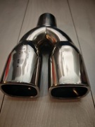 Końcówka wydechu podwójna typu Y – stal nierdzewna – nowa