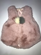 Kamizelka - futerko z pomponem