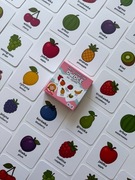 Karty edukacyjne dla dzieci – Zestaw „Owoce” (18 szt.)