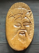 Jezus płaskorzeźba w drewnie