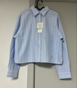 Uniqlo x JW Anderson Niebieska prazkowana koszula Rozmiar M
